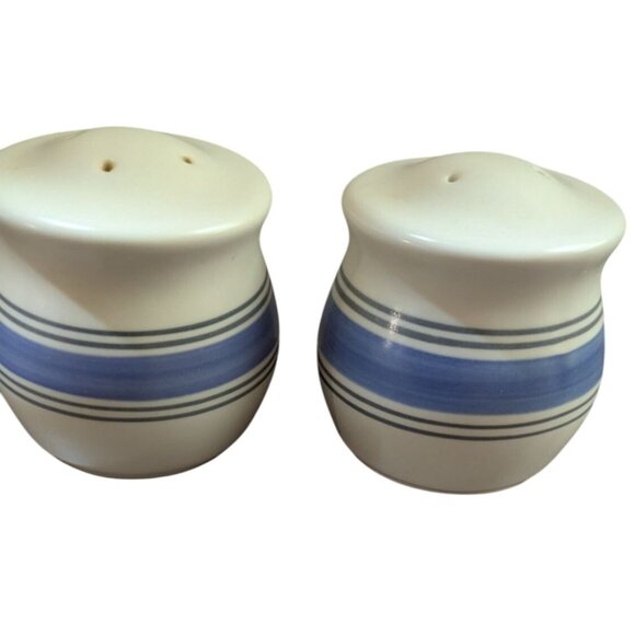 Pfaltzgraff Rio Ceramic Bue Pattern Salt and Pepper Shakers Vintage - Picture 1 of 7